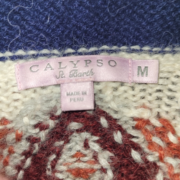 SOLD Calypso St Barth Mella Alpaca Elephant Sweater M - Picture 10 of 12
